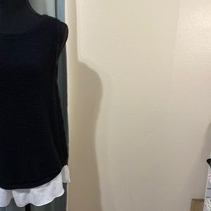 Loft sleeveless black sweater